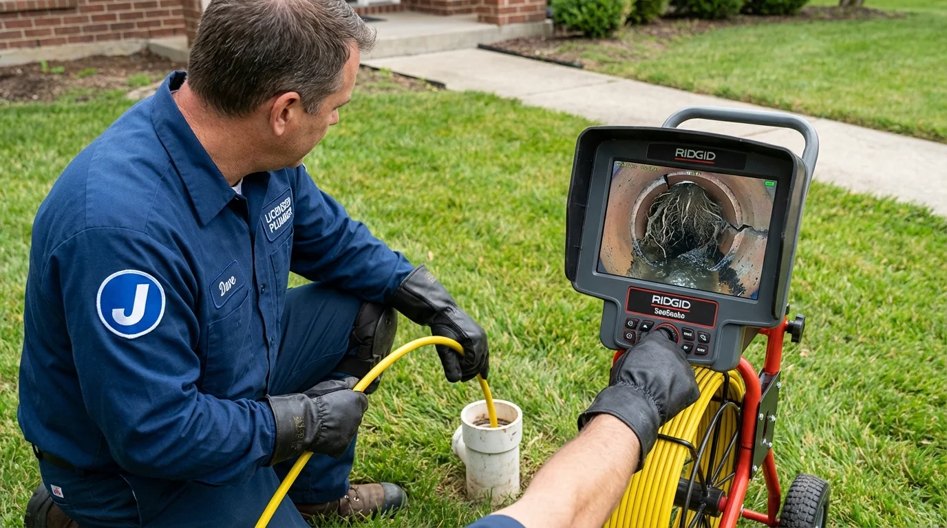 Sewer camera inspection being performed by Johns Plumbing LLC in Ely